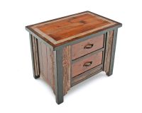 Western Woods 2 Drawer Reclaimed Barn Wood Nightstand