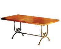 Naples Hammered Copper Dining Table