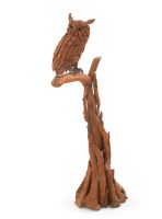 Rustic Driftwood Resting Owl