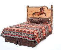 Hand-Carved Sorrel Horse Bed