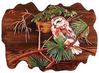Out of Sight Owl Rustic Wood Art