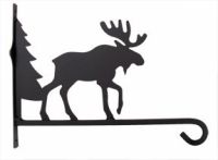 12"D Wrought Iron Moose Decorative Plant Hanger