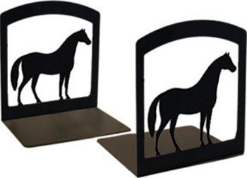Wrought Iron Horse Book Ends