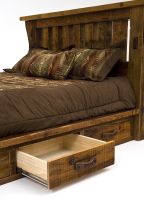 Stony Brooke Rustic Royal Timber 6 Drawer Platform Bed