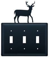 Wrought Iron Deer Triple Switch Cover