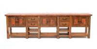 Custom Made Barn Wood Sideboard with Copper Top