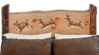Hand-Carved Leaping Buck Bed