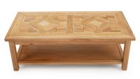 Marble Mosaic & Hardwood Coffee Table