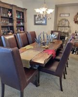 Regal Leather Upholstered Dining Chair - Burnt Umber Cypress Leather