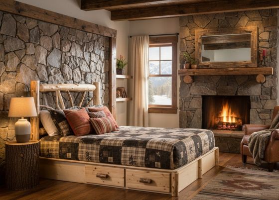 Bent Branch Log Decor: Some lifestyle images are created with AI for visualization purposes. Crafted from natural solid wood, each piece is unique and will vary.