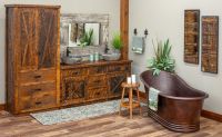 67" Oil Rubbed Bronze Hammered Copper Single Slipper Bathtub