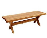Live Edge Natural Wood Bench - Cherry