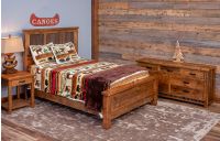 Rustic Corrugated Barnwood Bedroom Set