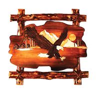 Soaring Eagle Rustic Wood Art