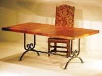 Naples Hammered Copper Dining Table