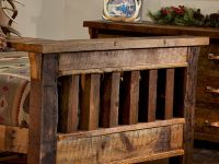 Rocky Creek Barnwood footboard close-up