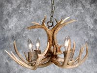 Whitetail Deer Chandelier (4 Lights)