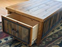 Timber Frame Barnwood Coffee Table with Drawers