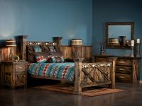 Antler & Barnwood Queen Bed