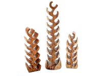 Unique Carved Wood Wine Bottle Holder