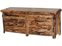Beartooth Aspen 4 Drawer Log Dresser - 60" - Half Log Fronts - Wild Panel & Gnarly Log