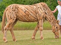 Rustic Driftwood Horses