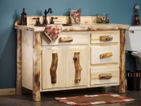 Light Aspen Log Vanity 24" -72"