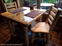 Log Kitchen Table with Liquid Glass (High Gloss finish is a Special Order)