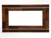 Urban Rustic Reclaimed Wood & Steel Mirror