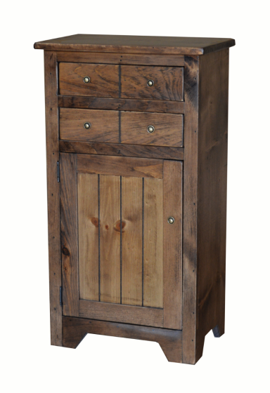 RUSTIC NATURAL WOOD BEDSIDE CHEST