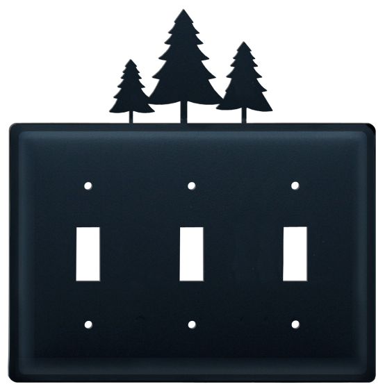 Wrought Iron Pine Triple Switch Cover