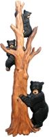 Tree Climbing Bear Family Rustic Wood Art
