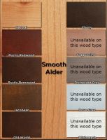 Smooth Alder Finish Options