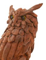 Rustic Driftwood Resting Owl