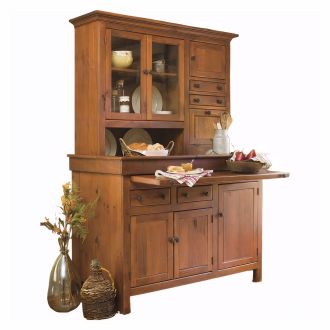Antique Farmhouse Hoosier Cabinet - Pine Finish