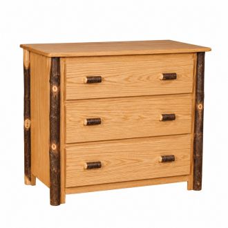 Saranac Hickory 3 Drawer Log Chest