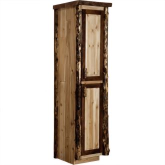 Black Walnut & Rustic Cedar Log Linen Closet