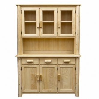 Hidden Lake 3 Door Log Buffet & Hutch
