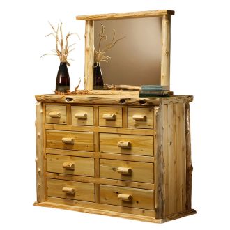 Cedar Lake Lodge 8 Drawer Log Dresser