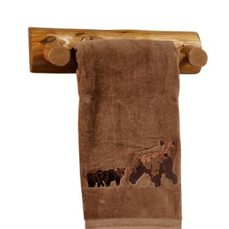 Cedar Lake Log Towel Bar - Honey Finish