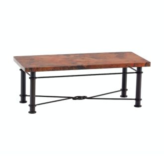 Copper Coffee Table with Knotted Base