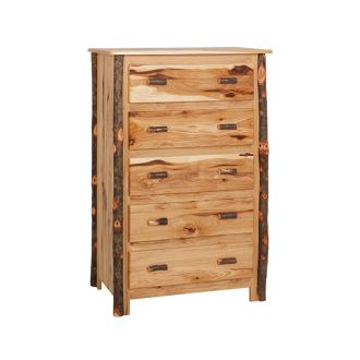 Saranac Hickory 5 Drawer Log Chest