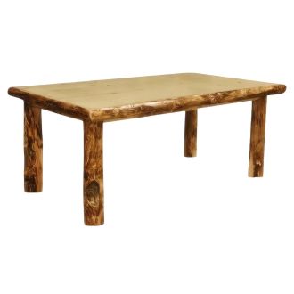 72-Inch Silverleaf Aspen 4 Post Log Dining Table