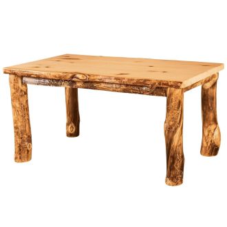 Aspen Highlands Rustic Log 4 Post Table