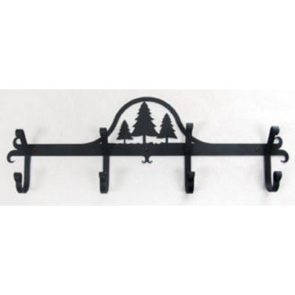 Wrought Iron Pine Tree Coat Bar