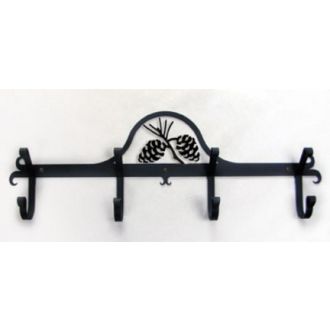 Wrought Iron Pinecone Coat Bar