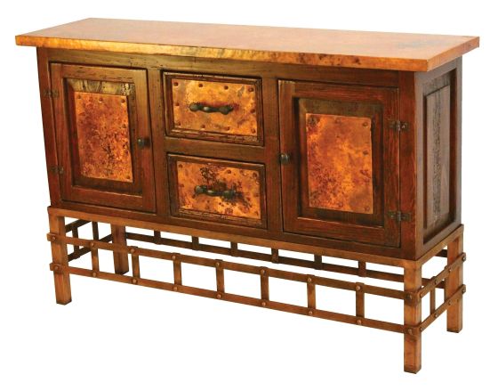 Hand Hammered Copper Console