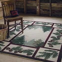 Rustic Log Cabin Rugs, Western Area Rugs & Rustic Rugs