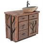 Rustic Log Vanities