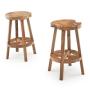 Rustic Live Edge Bar Stools